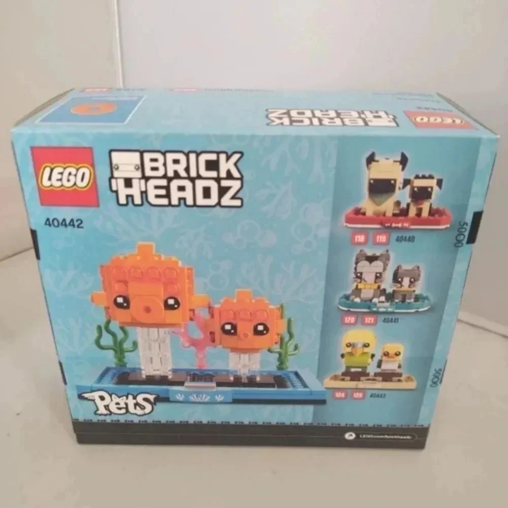 Lego Brick Headz Pets 40442 Fry #123 Goldfish #122 NWT